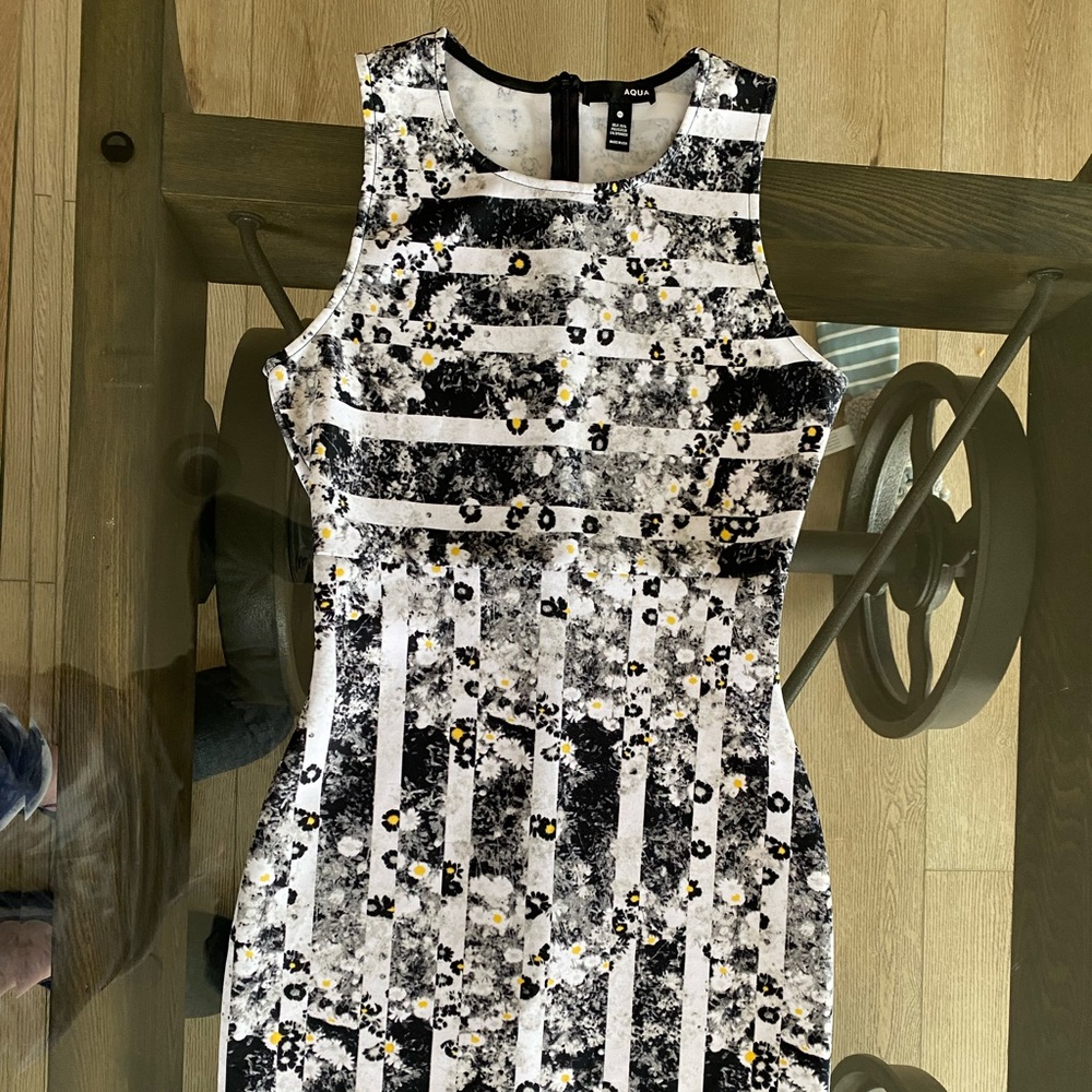 Aqua floral dress